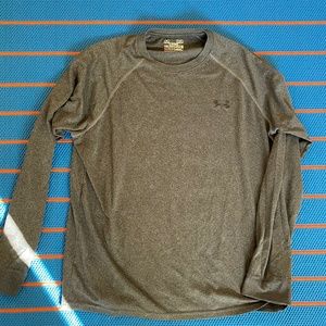 Under Armour - Gray Long Sleeve Tee Shirt- Mens Medium
